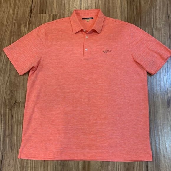 Dry Mens Golf Polo Shirt Orange 